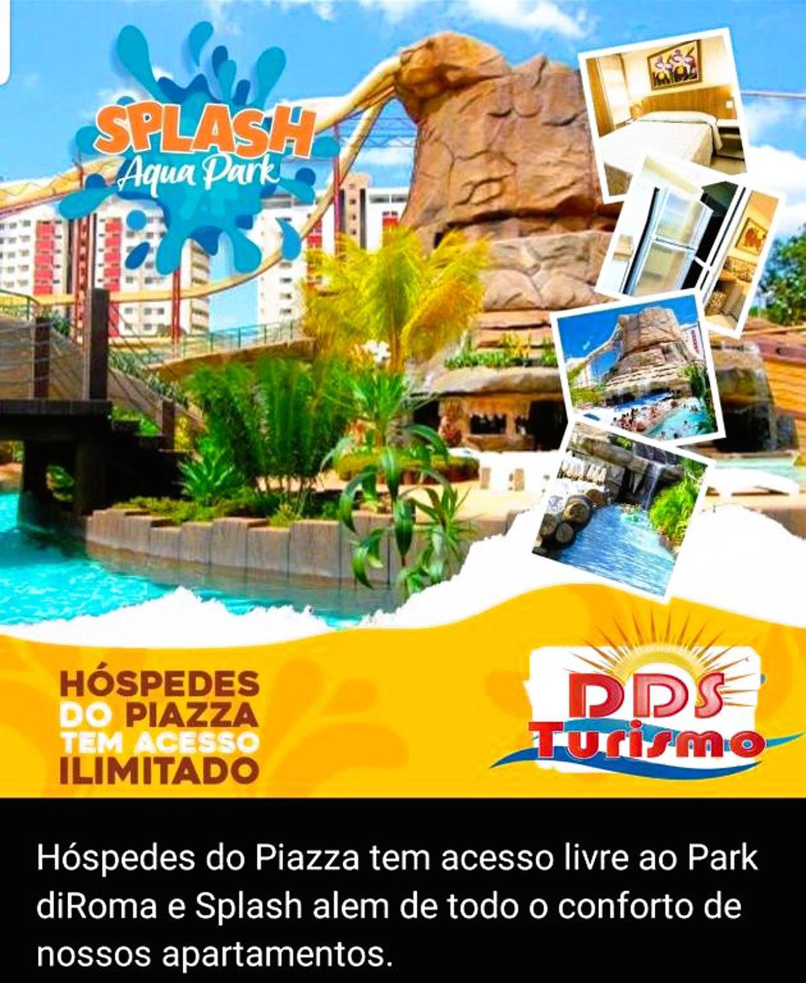 Piazza diRoma - cortesia Park diRoma, splash e Slide - com roupa de cama e banho Caldas Novas Exterior foto